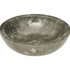 vidaXL håndvask Ø40x12 cm marmor grå