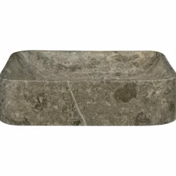 vidaXL håndvask 40x40x10 cm marmor grå