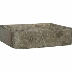 vidaXL håndvask 40x40x10 cm marmor grå