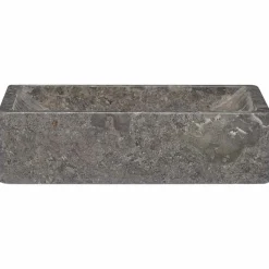 vidaXL håndvask 45x30x12 cm marmor grå højglans