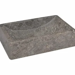vidaXL håndvask 45x30x12 cm marmor grå højglans