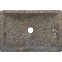 vidaXL håndvask 45x30x12 cm marmor grå højglans