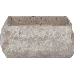vidaXL håndvask 30x30x13 cm marmor grå