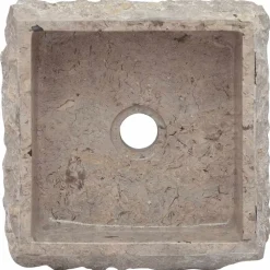 vidaXL håndvask 30x30x13 cm marmor grå