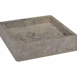 vidaXL håndvask 40x40x10 cm marmor grå