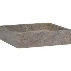 vidaXL håndvask 40x40x10 cm marmor grå