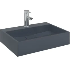 vidaXL håndvask 50x38x11 cm mineralstøbt/marmorstøbt antracitgrå