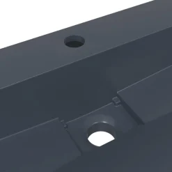 vidaXL håndvask 50x38x11 cm mineralstøbt/marmorstøbt antracitgrå