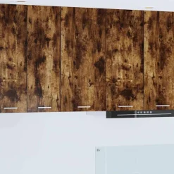 vidaXL Hængeskab Røget Eg og Hvid 40 x 31 x 80 cm Konstrueret træ