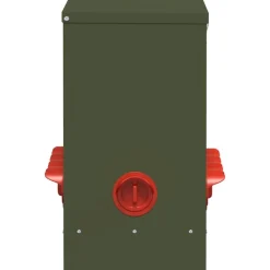 vidaXL Hønsefoder Oliven grøn 60,5 x 29 x 51 cm Koldvalset Stål