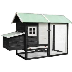 vidaXL hønsehus 170x81x110 cm massivt fyrretræ og grantræ grå