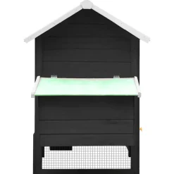 vidaXL hønsehus 170x81x110 cm massivt fyrretræ og grantræ grå