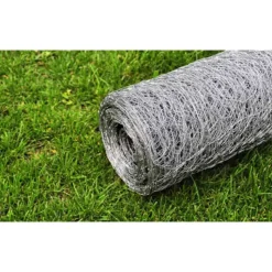 vidaXL hønsenet galvaniseret stål 25 x 0,5 m sølvfarvet