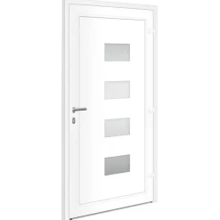 vidaXL hoveddør 100x200 cm aluminium og PVC antracitgrå