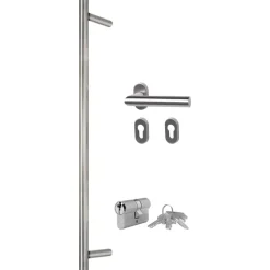 vidaXL hoveddør 100x200 cm aluminium og PVC antracitgrå