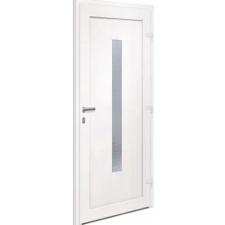 vidaXL hoveddør 88x200 cm PVC antracitgrå