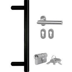 vidaXL hoveddør 88x200 cm PVC antracitgrå