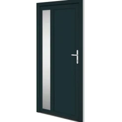 vidaXL hoveddør 98x200 cm PVC antracitgrå