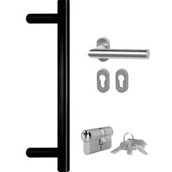 vidaXL hoveddør 88x200 cm PVC antracitgrå