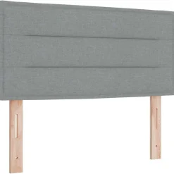 vidaXL Hovedgærde Lysegrå 80 cm Stof