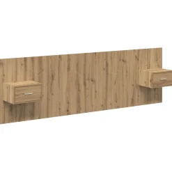 vidaXL Hovedgærde Med Skab 3 pcs Artisan Egetræ Konstrueret træ