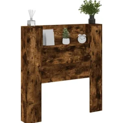 vidaXL Hovedgærde Røget eg 100 x 16,5 x 103,5 cm Konstrueret træ