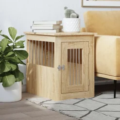 vidaXL hundebur 45x62x59 cm konstrueret træ sonoma-eg