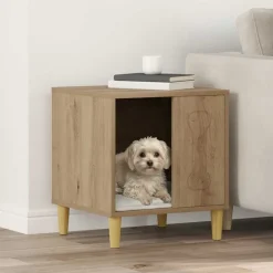 vidaXL Hundehus Artisan eg 44 x 42 x 49 cm Konstrueret træ