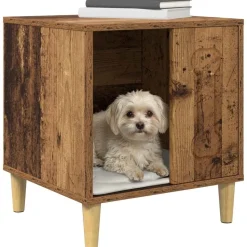 vidaXL Hundehus Gammelt træ 44 x 42 x 49 cm Konstrueret træ
