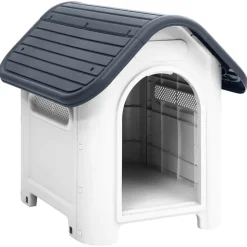 vidaXL hundehus grå 59x75x66 cm polypropylen