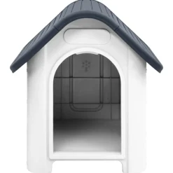 vidaXL hundehus grå 59x75x66 cm polypropylen