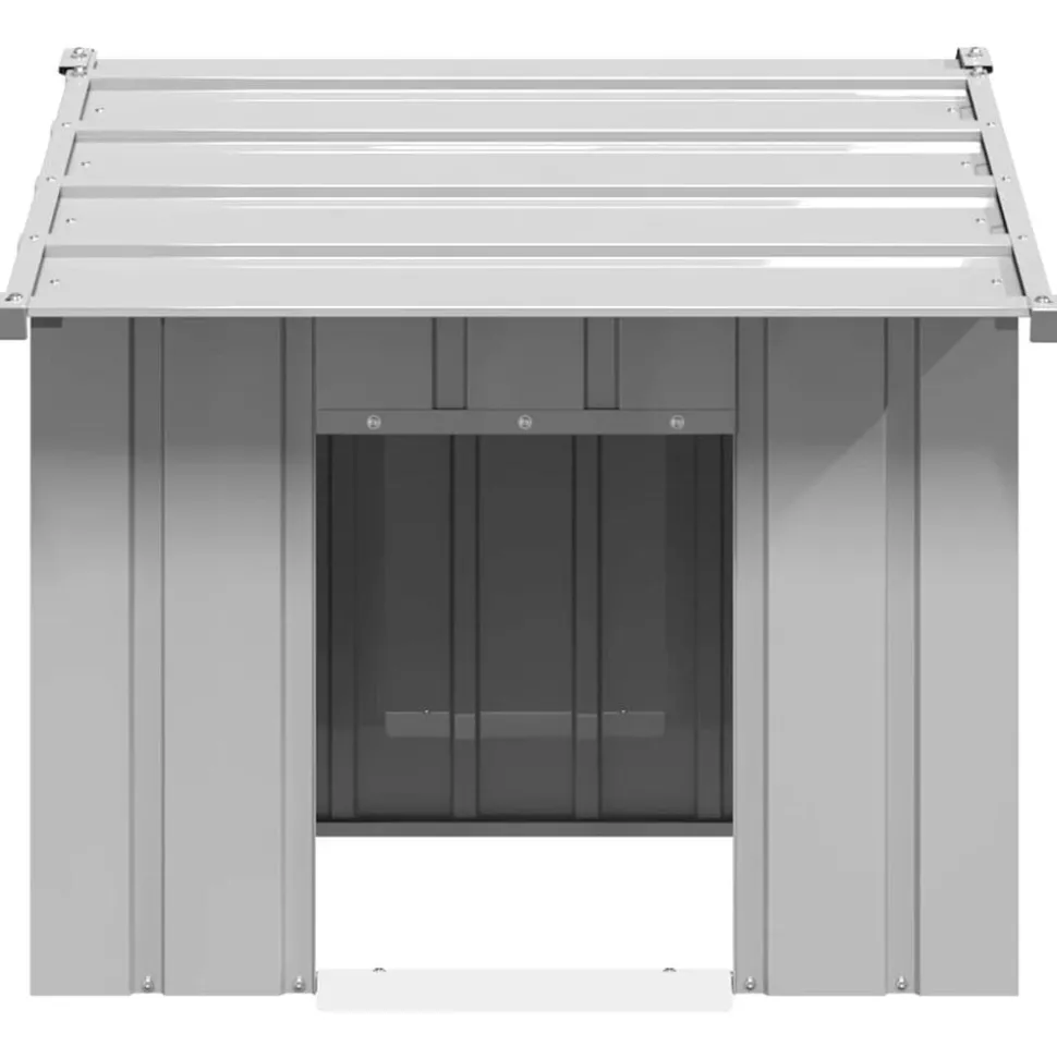 vidaXL hundehus med tag 85x107x81 cm galvaniseret stål