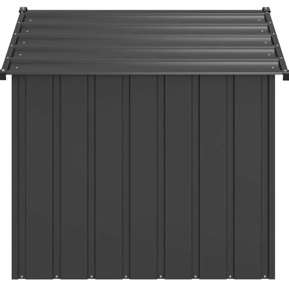 vidaXL hundehus med tag 131x101x102 cm galvaniseret stål