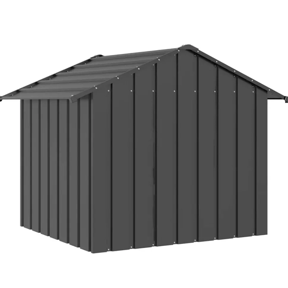 vidaXL hundehus med tag 131x101x102 cm galvaniseret stål