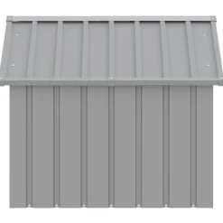 vidaXL hundehus 116,5x103x81,5 cm galvaniseret stål grå