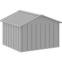 vidaXL hundehus 116,5x103x81,5 cm galvaniseret stål grå