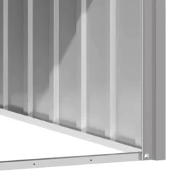 vidaXL hundehus 116,5x103x81,5 cm galvaniseret stål grå
