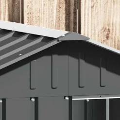 vidaXL hundehus 116,5x103x81,5 cm galvaniseret stål antracitgrå