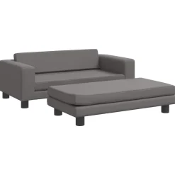 vidaXL hundeseng med forlængelse 100x50x30 cm kunstlæder grå