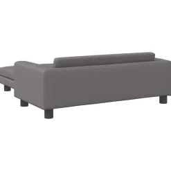 vidaXL hundeseng med forlængelse 100x50x30 cm kunstlæder grå