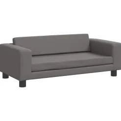 vidaXL hundeseng med forlængelse 100x50x30 cm kunstlæder grå