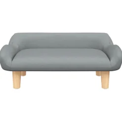 vidaXL hundeseng 70x40x24 cm stof lysegrå