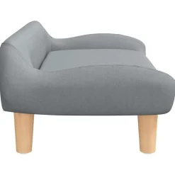 vidaXL hundeseng 70x40x24 cm stof lysegrå