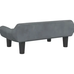 vidaXL hundeseng 70x40x24 cm velour mørkegrå
