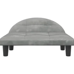 vidaXL hundeseng 70x52x30 cm velour lysegrå