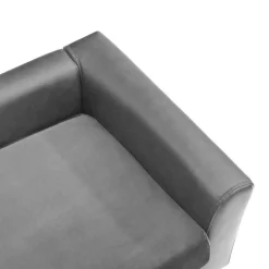 vidaXL hundesofa 60x43x30 cm plys og kunstlæder grå