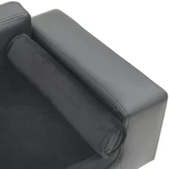 vidaXL hundesofa 81x43x31 cm plys og kunstlæder grå