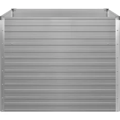 vidaXL hævet havekasse 100 x 100 x 77 galvaniseret stål gråt
