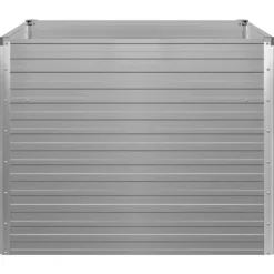 vidaXL hævet havekasse 100 x 100 x 77 galvaniseret stål gråt