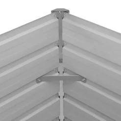 vidaXL hævet havekasse 100 x 100 x 77 galvaniseret stål gråt